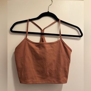Spacedye Slim Racerback Cropped Tank in Clay
